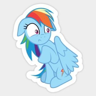 Scared Rainbow Dash Sticker